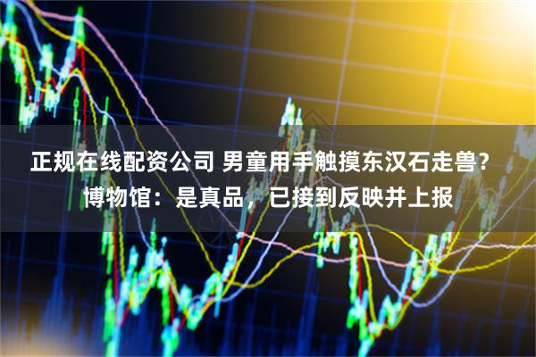 正规在线配资公司 男童用手触摸东汉石走兽？ 博物馆：是真品，已接到反映并上报